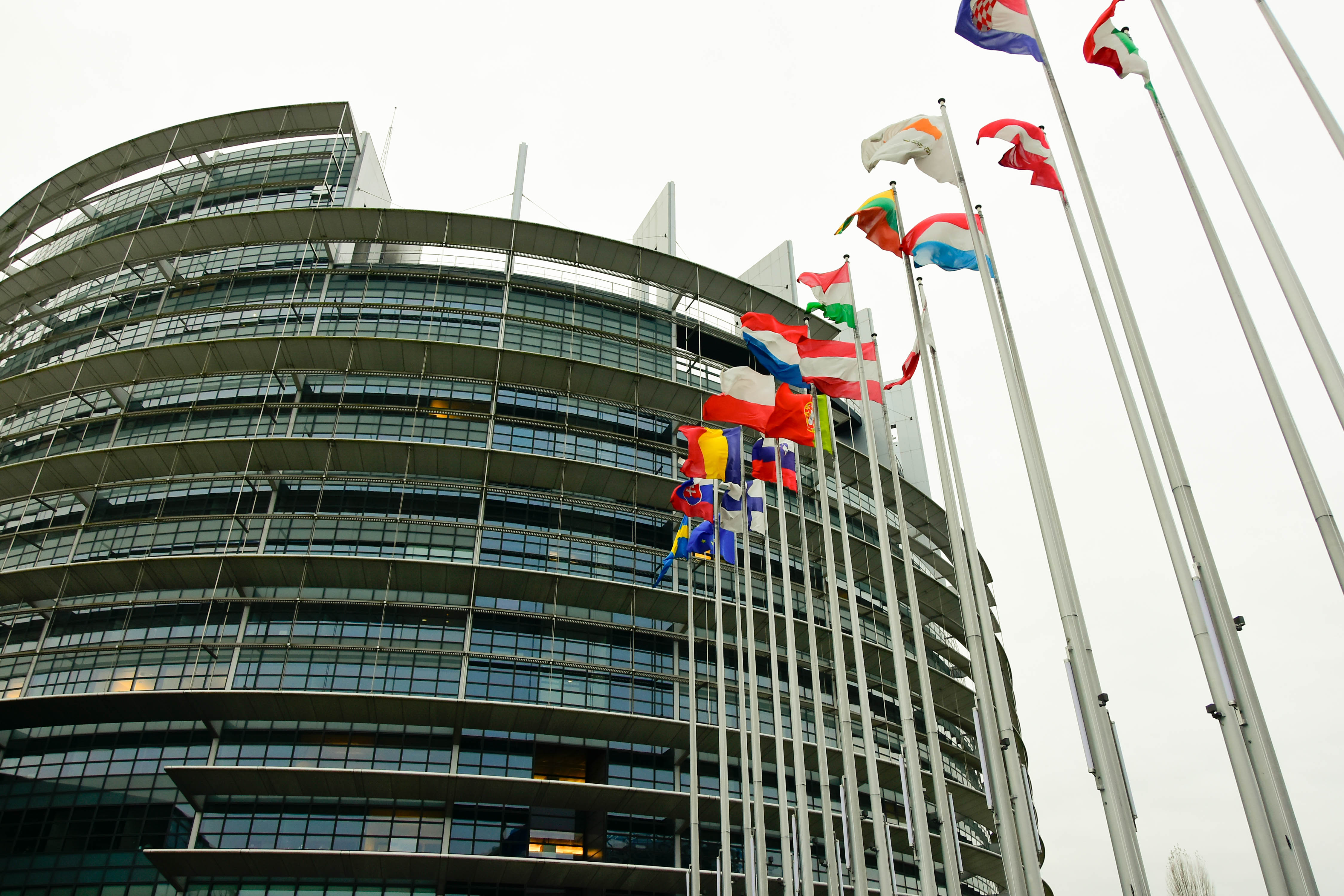 A picture in front of the EU Parliament in Strassbourg